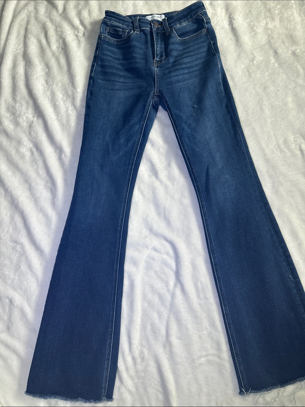 Women's Dark Blue High-Rise Flare Jeans